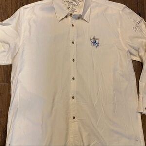 Guy Harvey auttographed beige  Men's Shirt XXL NWOT